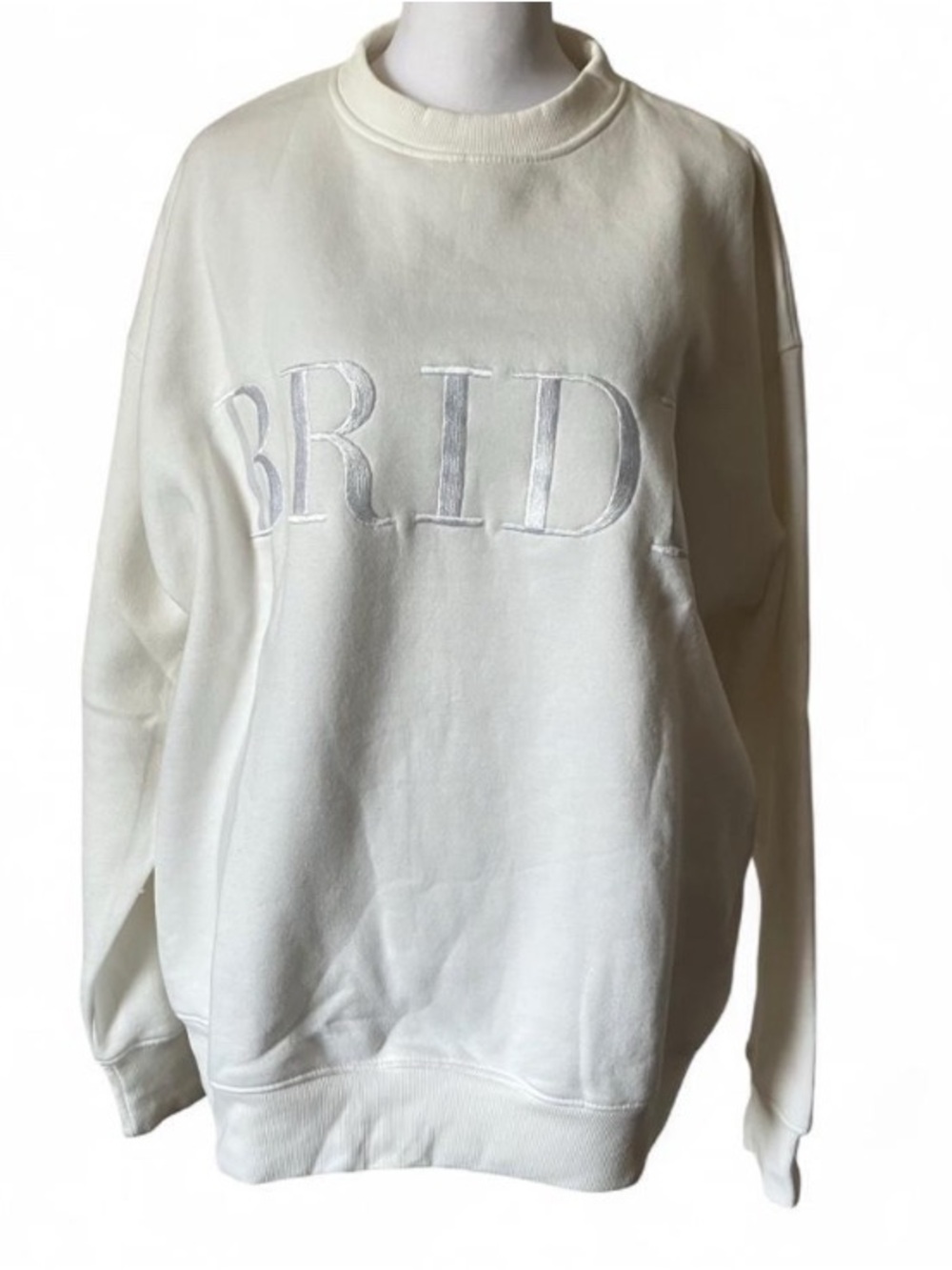 Six Stories White Embroidered Bride Statement Lounge Sweat Set size Large - Picture 2 of 9